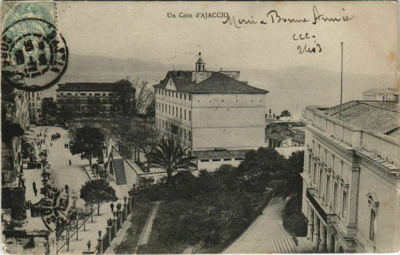 Carte postale ancienne Un Coin d'Ajaccio Corsica à Ajaccio
