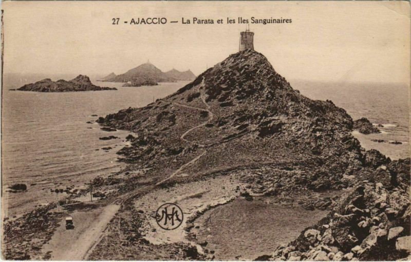 Carte postale ancienne Ajaccio La Parata et les Iles Sanguinaires Corsica à Ajaccio