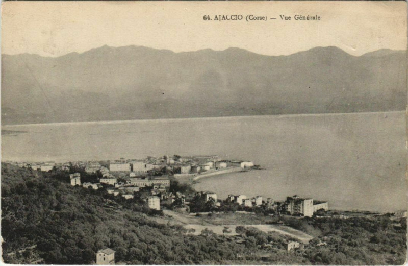 Carte postale ancienne Ajaccio vue generale Corsica à Ajaccio