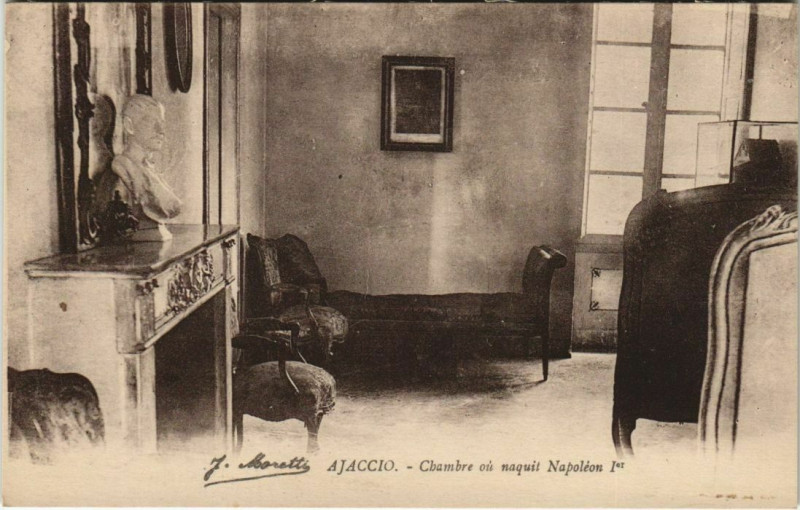 Carte postale ancienne Ajaccio Chambre ou naquit Napoleon 1er Corsica à Ajaccio