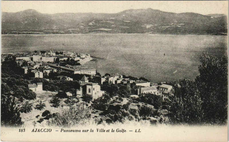 Carte postale ancienne Ajaccio panorama Corsica à Ajaccio