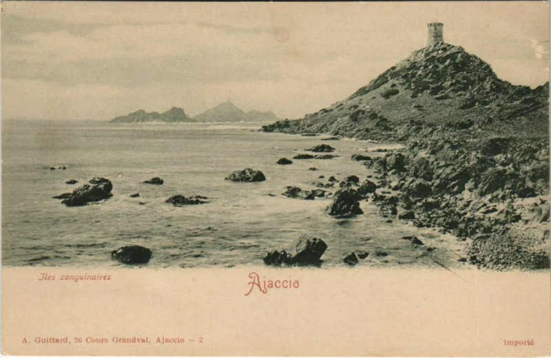 Carte postale ancienne Ajaccio Iles Sanguinaires Corsica à Ajaccio