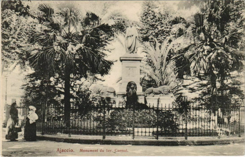 Carte postale ancienne Ajaccio Monument du 1er Consul Corsica à Ajaccio