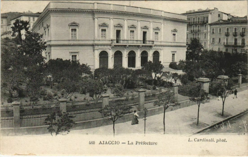 Carte postale ancienne Ajaccio La Prefecture Corsica à Ajaccio