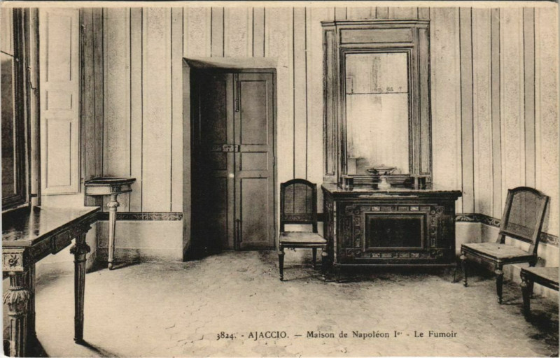 Carte postale ancienne Ajaccio Maison Napoleon 1er ,Le Fumoir Corsica à Ajaccio