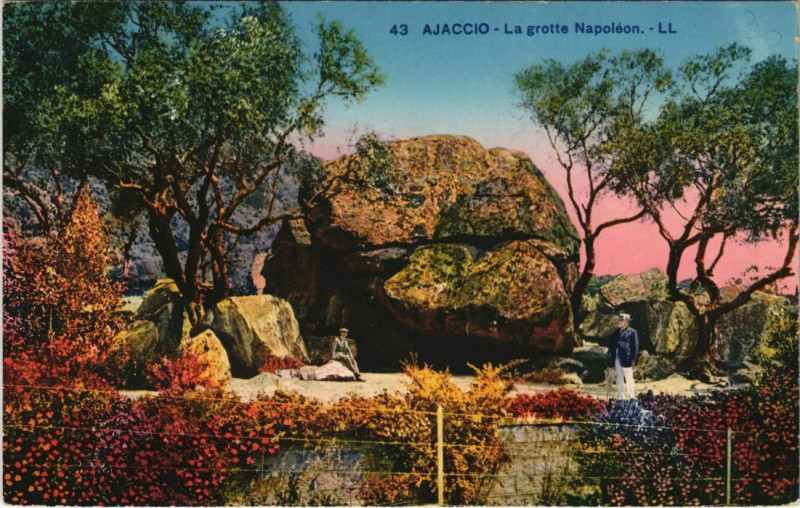 Carte postale ancienne Ajaccio La Grotte de Napoleon Corsica à Ajaccio