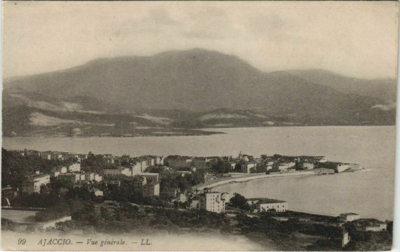 Carte postale ancienne Ajaccio vue generale Corsica à Ajaccio