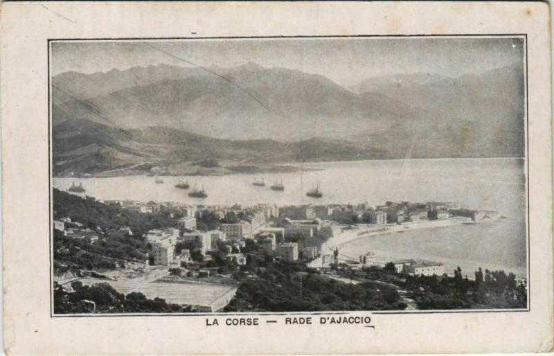 Carte postale ancienne Rade d'Ajaccio Corsica à Ajaccio