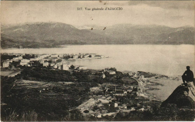 Carte postale ancienne Ajaccio vue generale Corsica à Ajaccio
