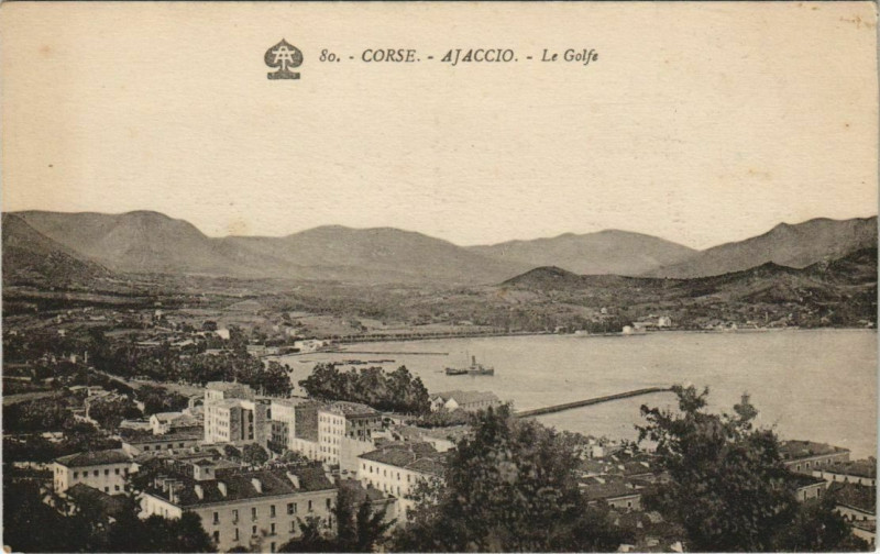 Carte postale ancienne Ajaccio Le Golfe Corsica à Ajaccio