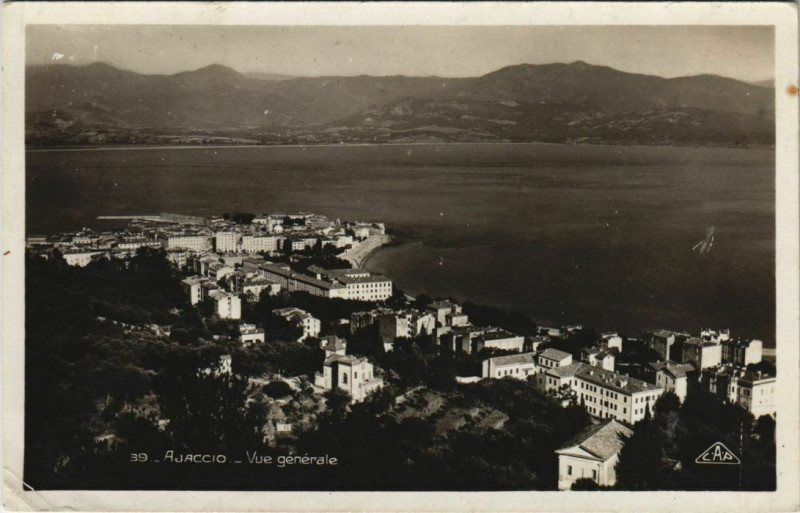 Carte postale ancienne Ajaccio vue generale Corsica à Ajaccio