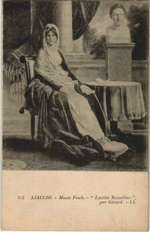 Carte postale ancienne Ajaccio Musee Fesch,Loetitia Ramolino Corsica à Ajaccio