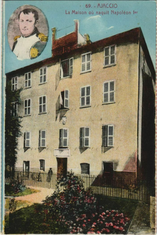 Carte postale ancienne Ajaccio La Maison ou naquit Napoleon 1er Corsica à Ajaccio
