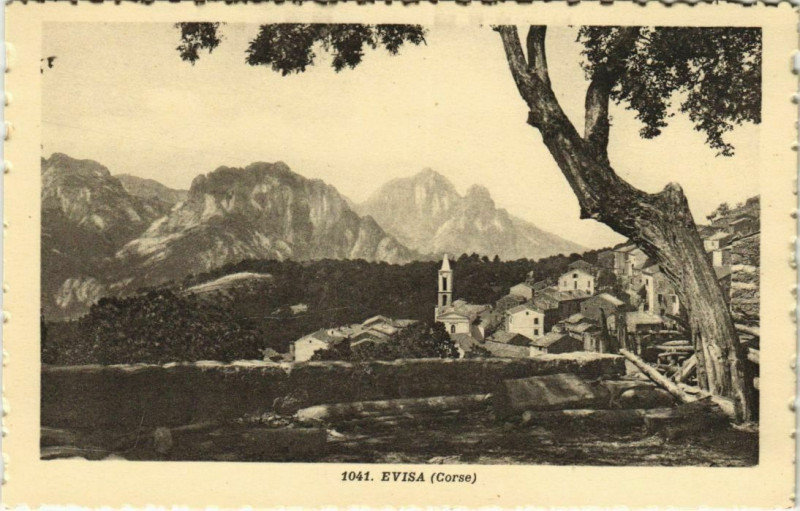 Carte postale ancienne Evisa - Vue Generale Corsica - Corse à Évisa