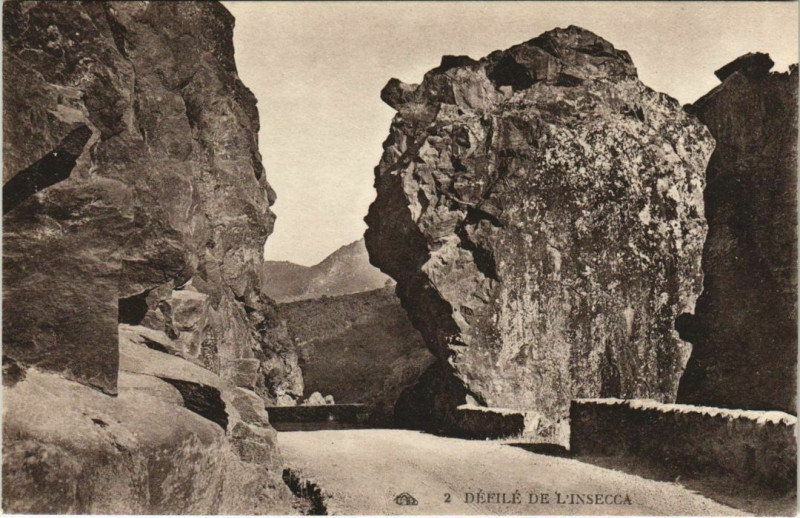Carte postale ancienne Defile de l'Inzecca Corsica - Corse