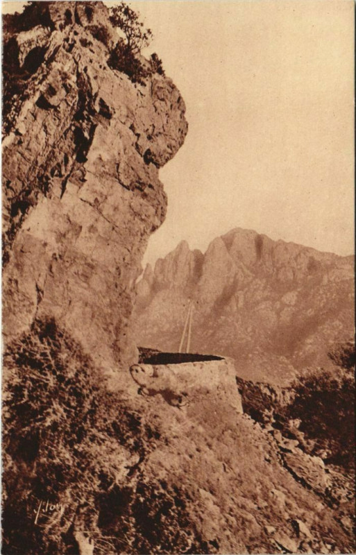 Carte postale ancienne Porto - Route de Calvi Dominant le Golfe Corsica - Corse à Orto