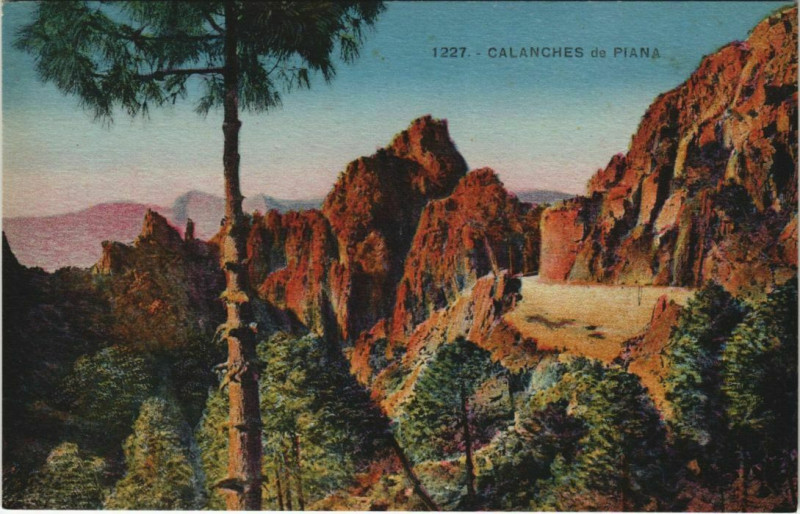 Carte postale ancienne Piana - Calanches de Piana Corsica - Corse à Piana