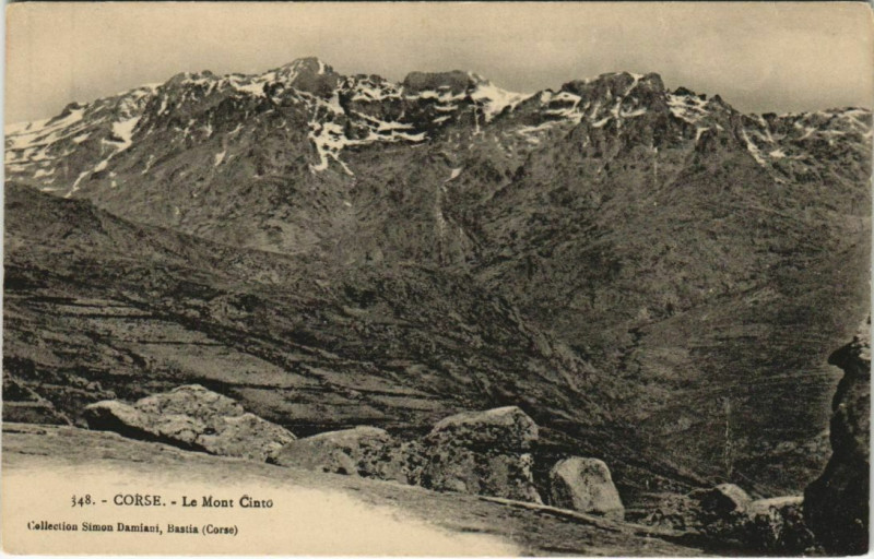 Carte postale ancienne Le Mont Cinto Corsica - Corse