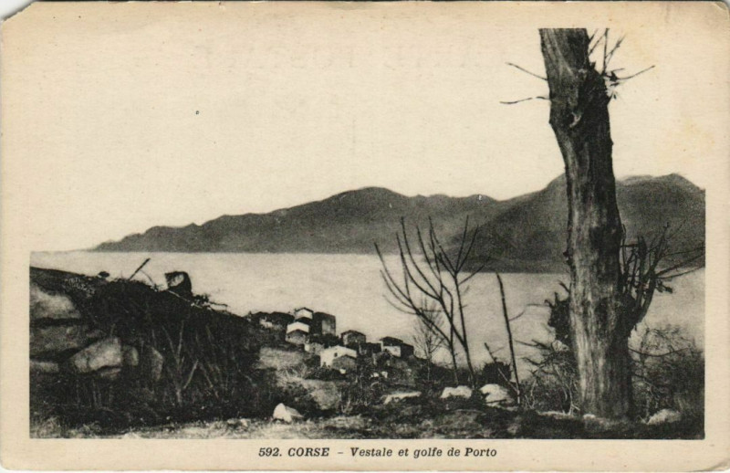 Carte postale ancienne Porto - Vestale et Golfe de Porto Corsica - Corse à Orto