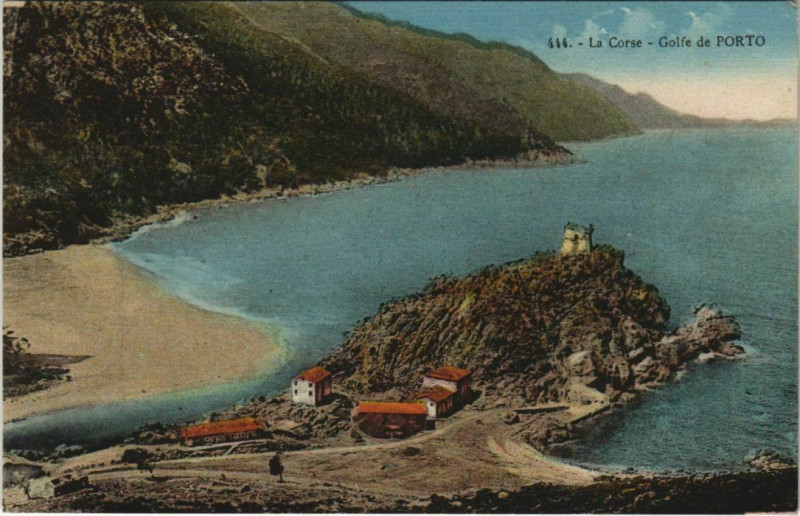 Carte postale ancienne Golfe de Porto - Vue Panoramique Corsica - Corse à Orto