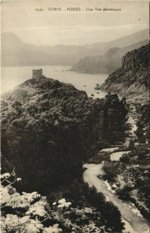 Carte postale ancienne Porto - Une Vue Pittoresque Corsica - Corse à Orto