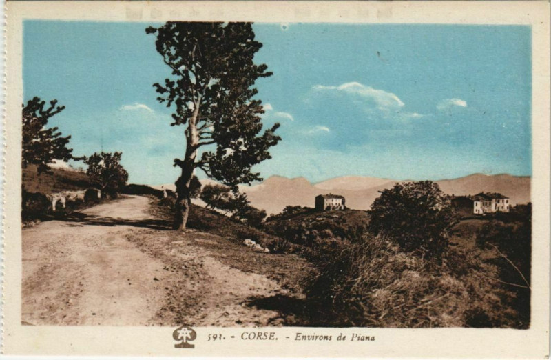 Carte postale ancienne Environs de Piana Corsica - Corse à Piana