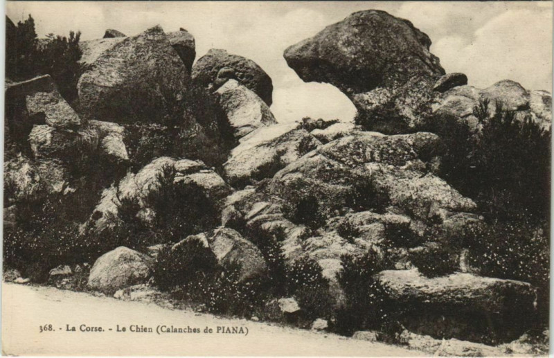Carte postale ancienne Piana - Le Chien - Calanches de Piana Corsica - Corse à Piana