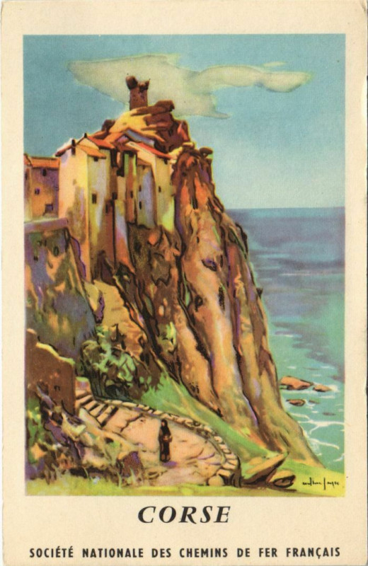 Carte postale ancienne Societe Nationale des Chemins de Fer Francais Corsica - Corse