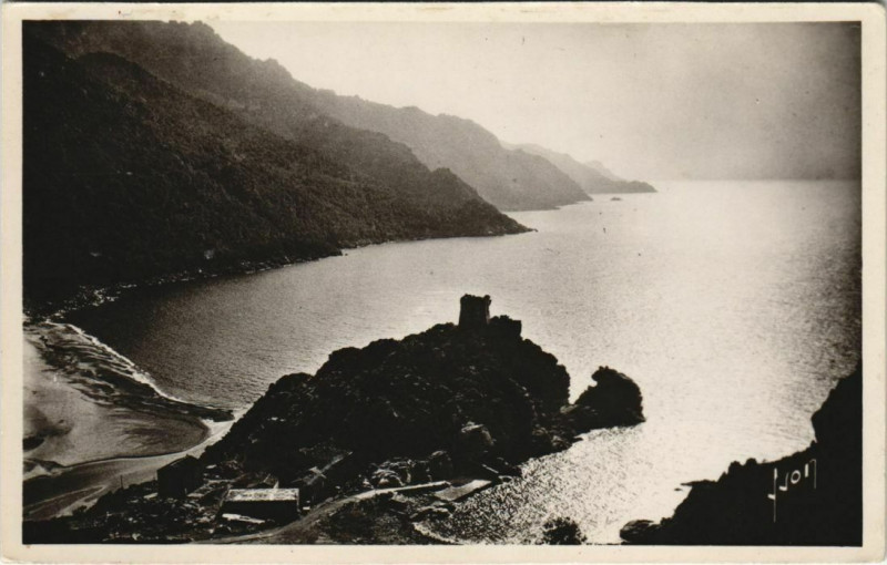 Carte postale ancienne Porto - Golfe de Porto - Crepuscule Corsica - Corse à Orto