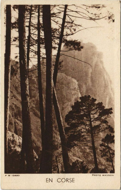 Carte postale ancienne View of a Mountain Corsica - Corse