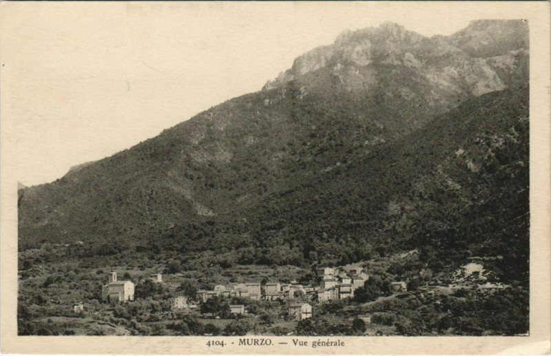 Carte postale ancienne Murzo - Vue Generale Corsica - Corse à Murzo
