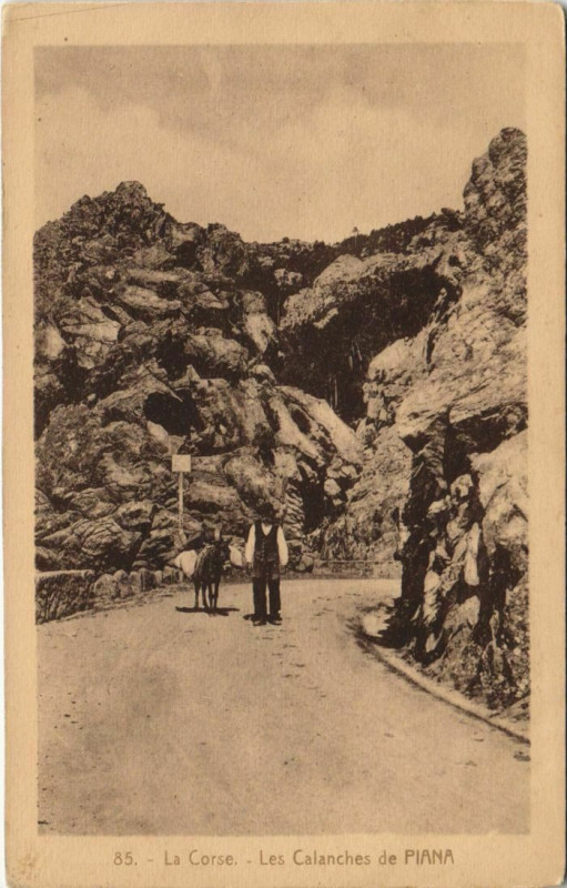 Carte postale ancienne Piana - Les Calanches de Piana Corsica - Corse à Piana