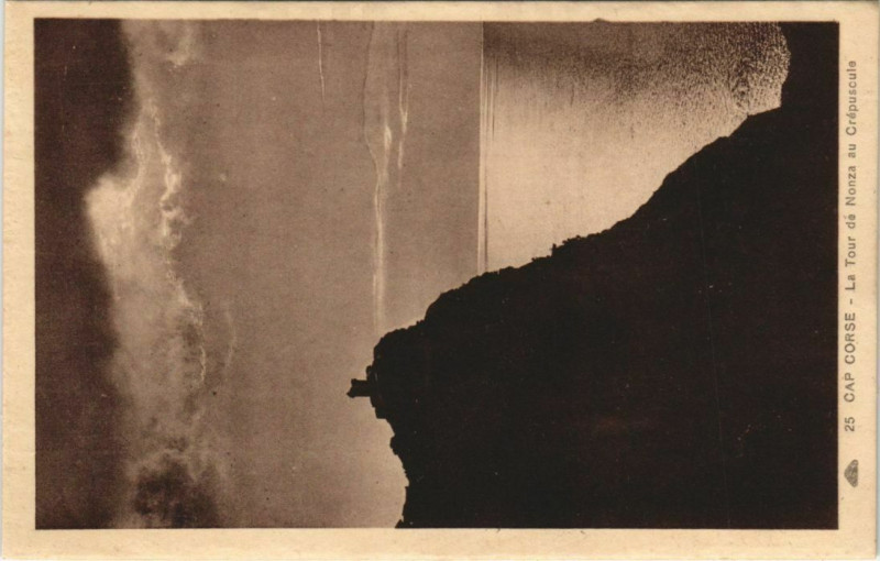 Carte postale ancienne Nonza - Tour de Nonza au Crepuscule - Cap Corse Corsica - Corse
