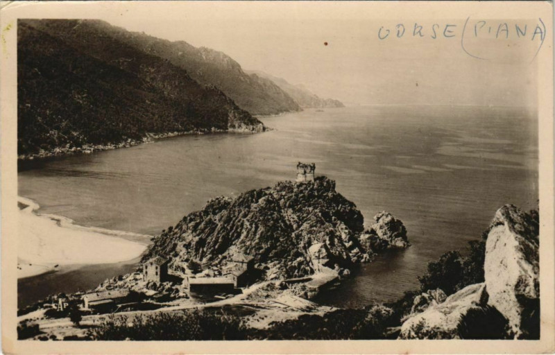Carte postale ancienne Piana - Porto - Le Golfe de Porto Corsica - Corse à Piana