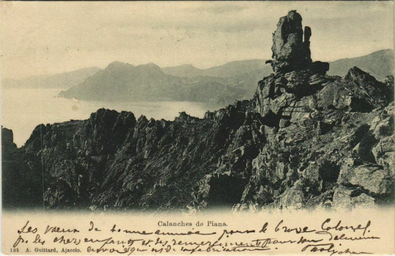 Carte postale ancienne Piana - Calanches de Piana Corsica - Corse à Piana