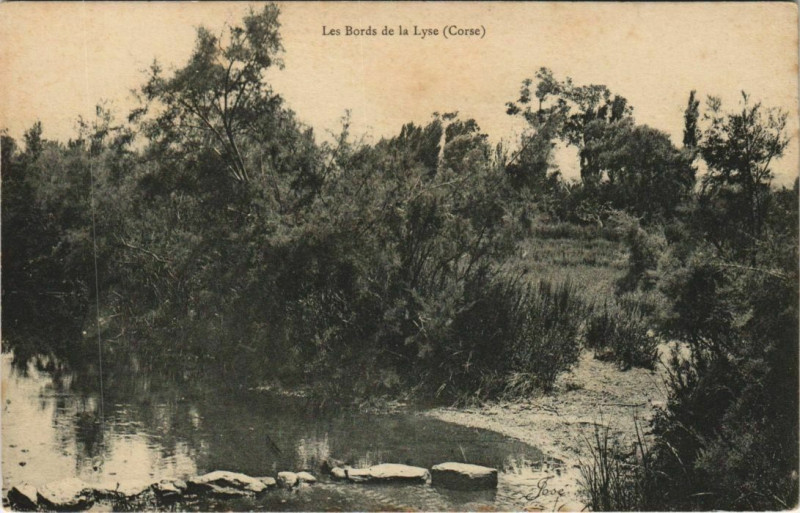 Carte postale ancienne Les Bords de la Lyse Corsica - Corse