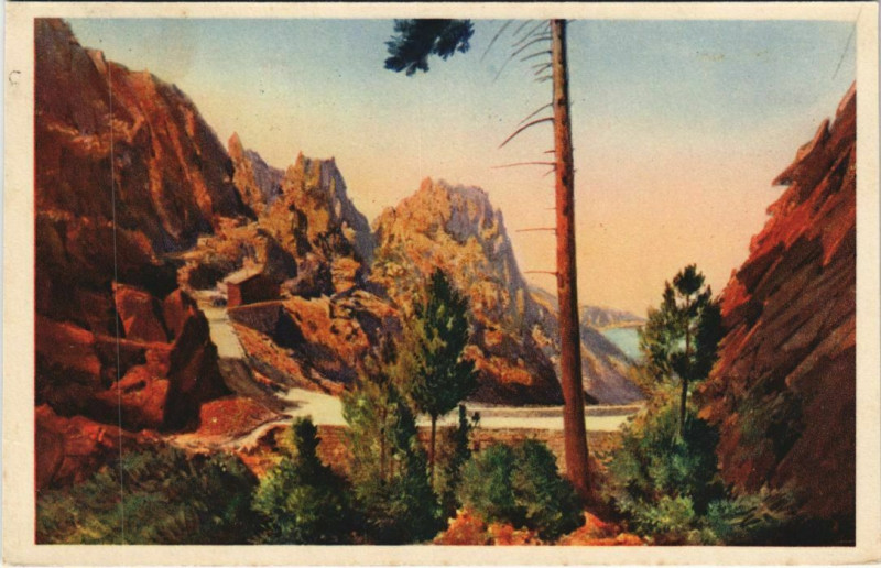 Carte postale ancienne Piana - Calanches de Piana Corsica - Corse à Piana