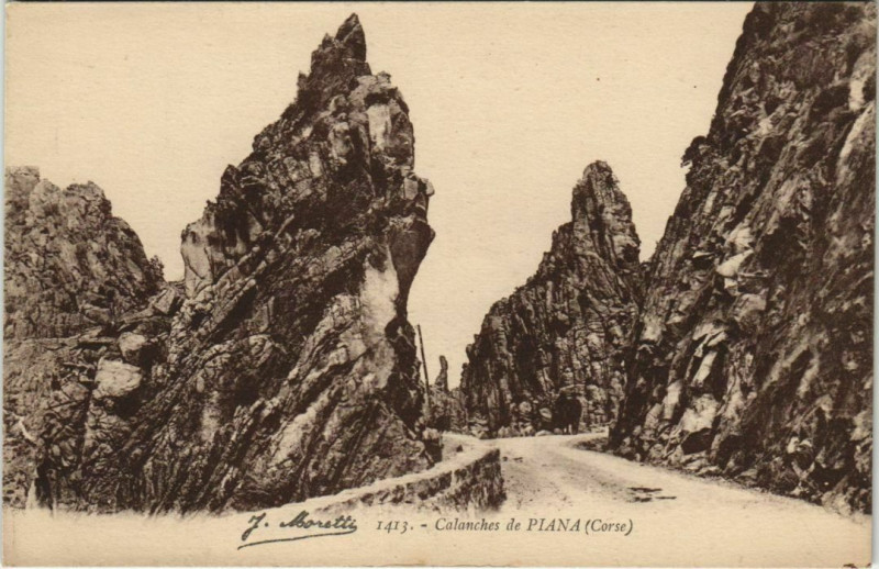 Carte postale ancienne Piana - Calanches de Piana Corsica - Corse à Piana
