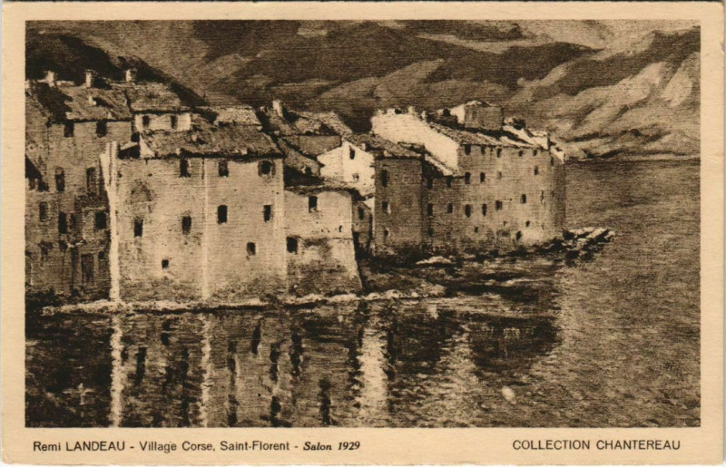 Carte postale ancienne Saint-Florent - Vue - Remi Landeau - 1929 Corsica - Corse