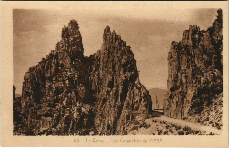 Carte postale ancienne Piana - Les Calanches de Piana Corsica - Corse à Piana