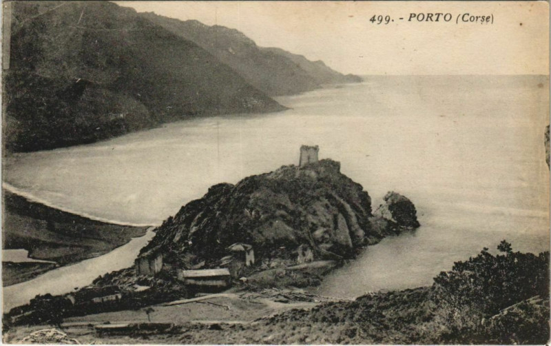 Carte postale ancienne Porto - Vue Panoramique Corsica - Corse à Orto