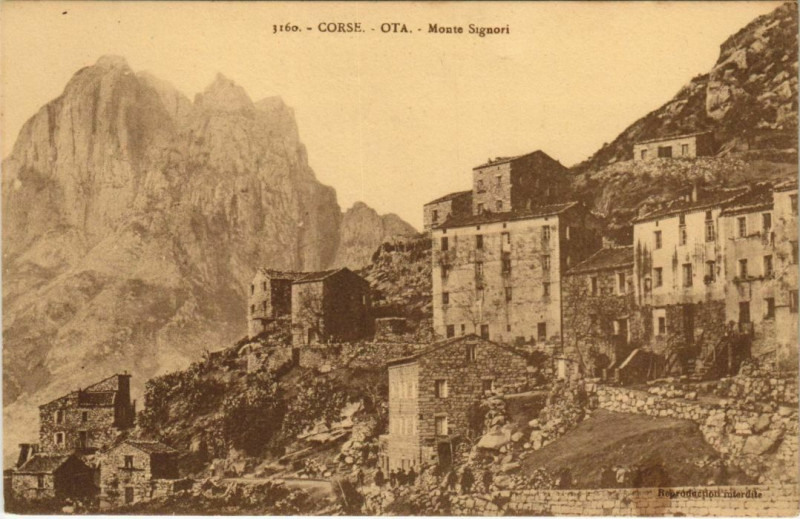 Carte postale ancienne Ota - Monte Signori Corsica - Corse à Ota