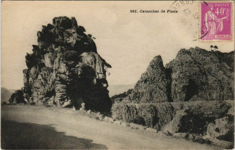 Carte postale ancienne Piana - Calanches de Piana Corsica - Corse à Piana