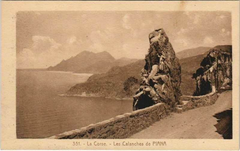 Carte postale ancienne Piana - Les Calanches de Piana Corsica - Corse à Piana