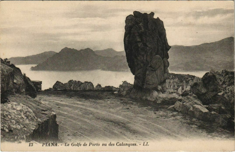 Carte postale ancienne Piana - Porto - Le Golfe - Calanches Corsica - Corse à Piana