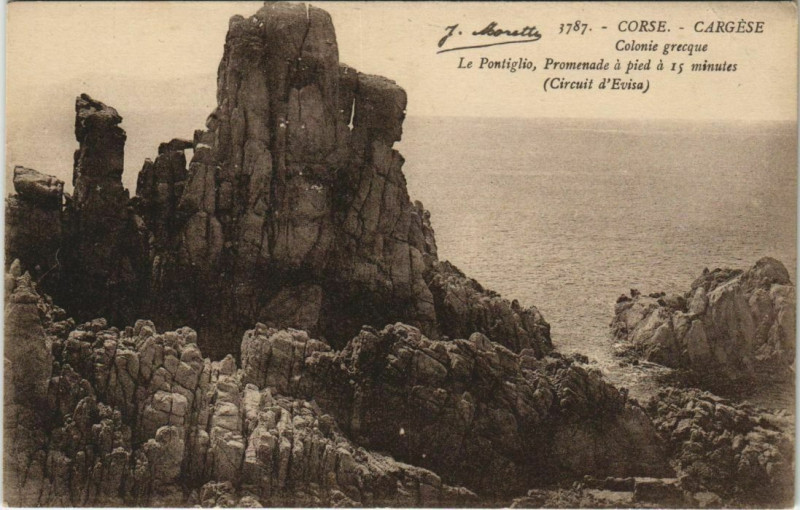 Carte postale ancienne Cargese - Colonie Grecque - Le Pontiglio Corsica - Corse à Cargèse