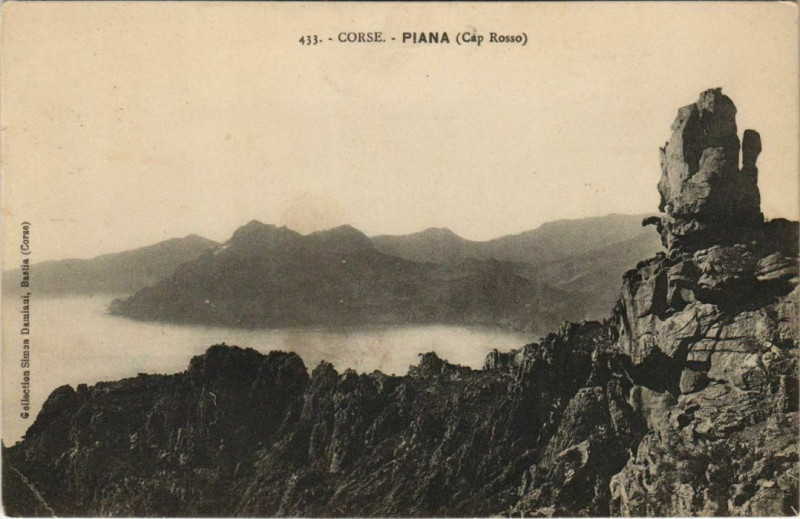 Carte postale ancienne Piana - Cap Rosso Corsica - Corse à Piana