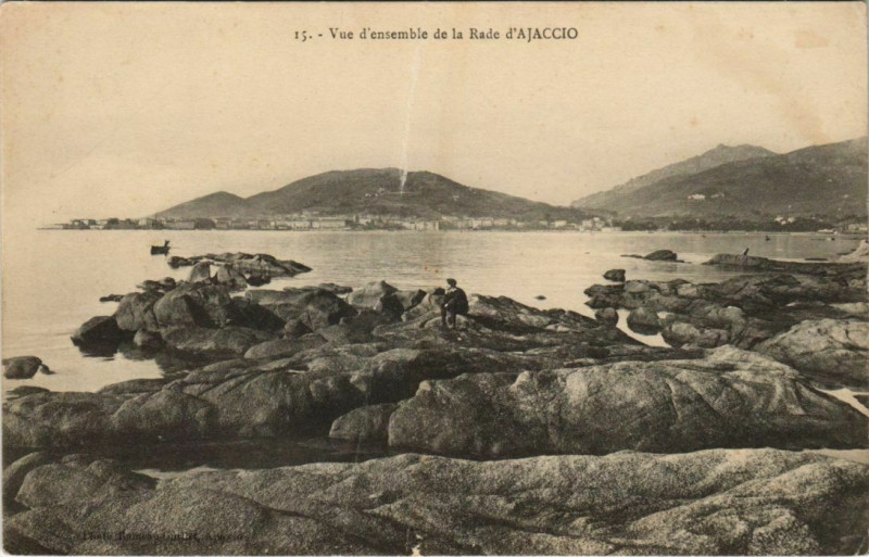 Carte postale ancienne Ajaccio - Vue d'Ensemble de la Rade d'Ajaccio Corsica - Corse à Ajaccio