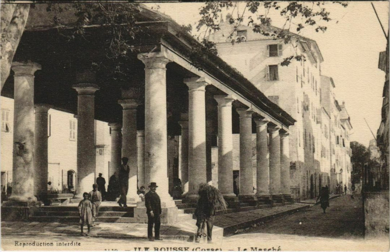 Carte postale ancienne Ile Rousse - Le Marche Corsica - Corse