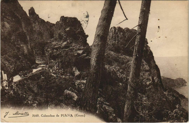 Carte postale ancienne Piana - Calanches de Piana Corsica - Corse à Piana